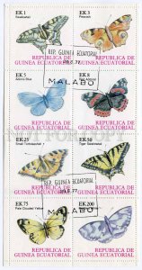 266498 Equatorial Guinea 1977 used S/S butterflies