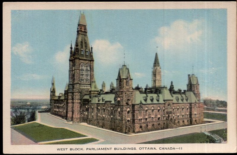 Ontario OTTAWA West Block Parliament Buildings - PECO - White Border