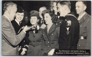 Tom Breneman & Guests During a Breakfast in Hollywood Servicemen's Party