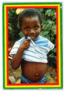 NEGRIL, JAMAICA ~ Little Boy MICHAEL HILTON Age 4 in 1986 ~4x6 Postcard