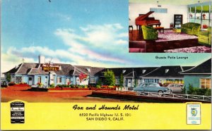 Postcard Fox and Hounds Motel in San Diego, California~132676