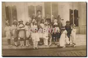 Postcard Old CARTE Photo Circus Clowns Carnival, Folklore superb