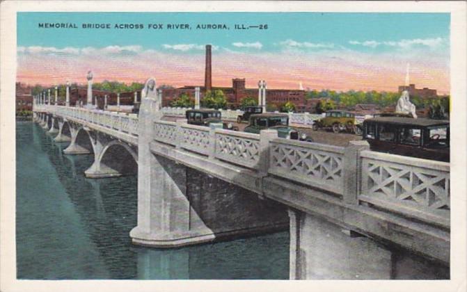 Illinois Aurora Memorial Bridge Across Fox River