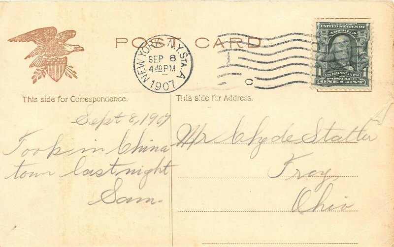 New York NY 1907 Postcard Madison Square Garden 