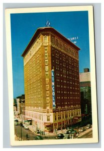 Vintage 1950's Advertising Postcard The Hotel Lincoln Indianapolis Indiana