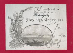 Victorian Christmas Greetings From Paddington London Royal Mail Postcard