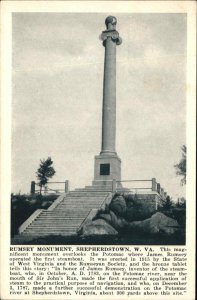 Shepherdstown West Virginia WV Rumsey Monument Vintage Postcard