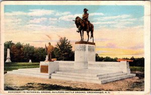 Postcard MONUMENT SCENE Greensboro North Carolina NC AM5632