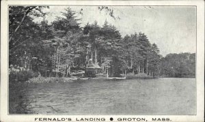 Groton Massachusetts MA Fernald's Landing c1910 Vintage Postcard