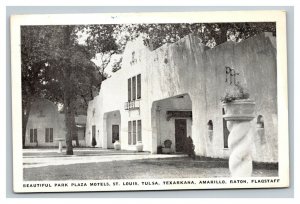 Vintage 1951 Advertising Postcard Park Plaza Motels Route 66 Texarkana Texas