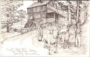 Postcard FARM SCENE Hebron Connecticut CT AK0982