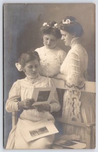 Hamburg~Stunning Edwardian Sisters~Meta, Mary & Agnes Share Travel Memories RPPC