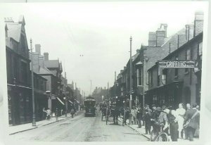 New Vintage Repro Postcard High Street Cradley Heath Griffiths Jewellers