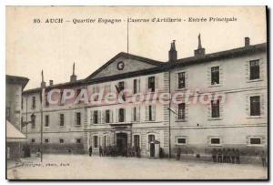 Postcard Auch Old Quarter Spain Artillery Barracks Main Entree