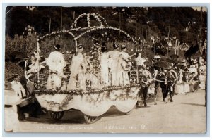 Jersey England Postcard Battle of Flowers Parade 1910 Antique RPPC Photo