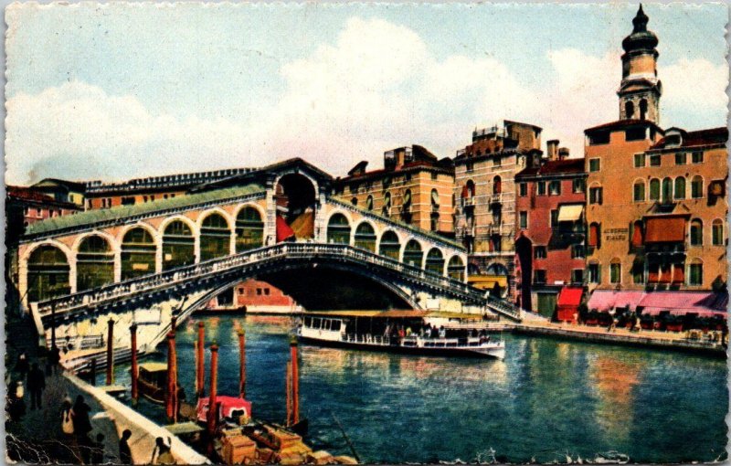 Italy Venezia Venice The Rialto Bridge 1952