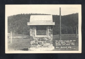 RPPC ANTIOCH WEST VIRGINIA ABRAHAM LINCOLN MOTHER MONUMENT REAL PHOTO POSTCARD