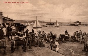 South Africa Fish Jetty Table Bay Cape Town Vintage Postcard 08.74