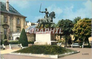 Modern Postcard Reims (Marne) Statue Joan of Arc (Paul Dubois statuary)