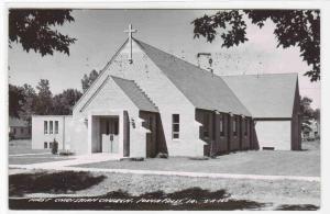First Christian Church Iowa Falls IA 1953 RPPC Real Photo postcard