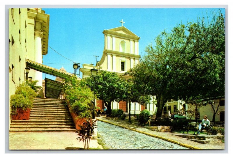 San Juan Bautista Cathedral San Juan Puerto Rico UNP Chrome Postcard W22