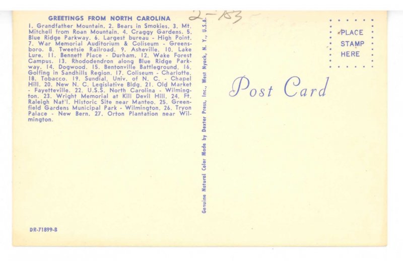 NC - North Carolina Map