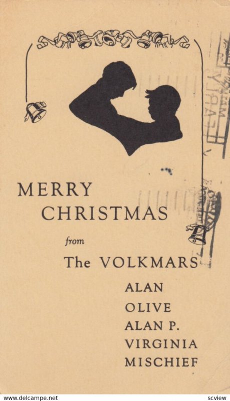 Merry Christmas from The Volkmars , Chicago , Illinois , 1934