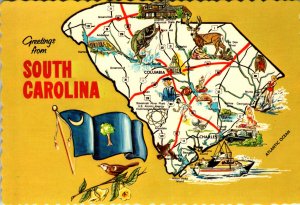 Greetings From South Carolina,Map