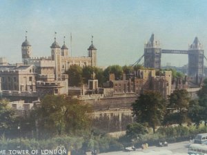 The Tower of London and Tower Bridge New 1960s Vintage Postcard