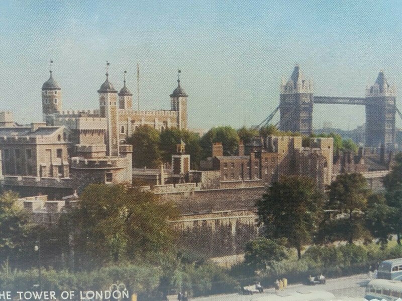 The Tower of London and Tower Bridge New 1960s Vintage Postcard