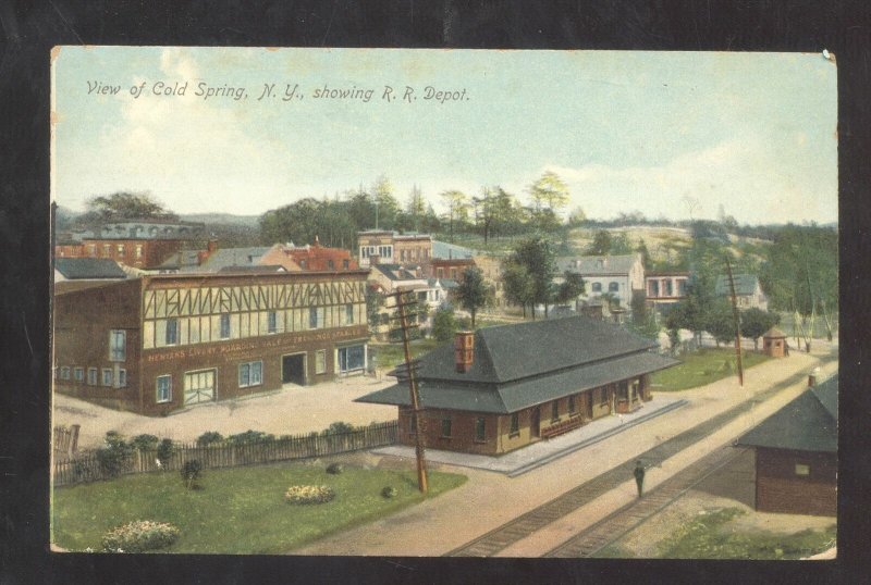 COLD SPRING NEW YORK NY RAILROAD DEPOT TRAIN STATION PVINTAGE POSTCARD