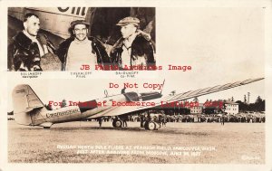 WA, Vancouver, Washington, RPPC, Russian North Pole Fliers at Pearson Field