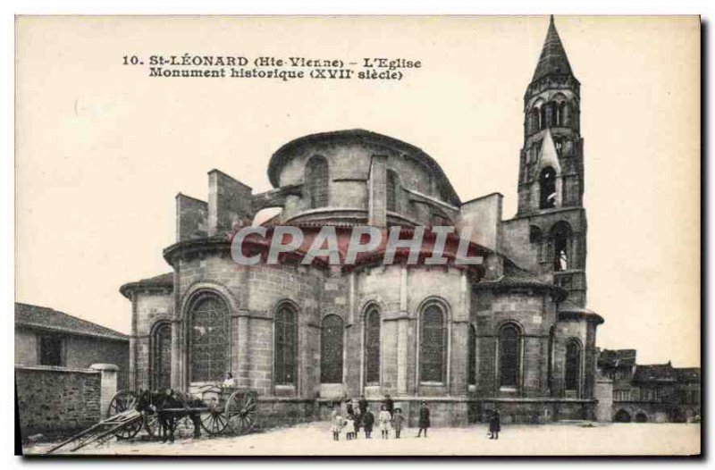 Old Postcard Haute Vienne St Leonard Church