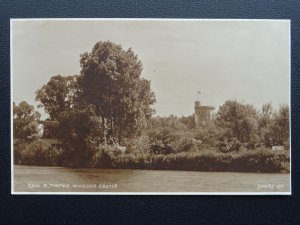 Royalty WINDSOR CASTLE from the River Thames c1921 RP Postcard by Judges 6301