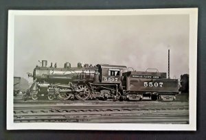 Mint Vintage Missouri Pacific Railroad Engine #5507 Real Photo Postcard