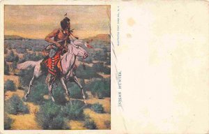 Native American Indian Hunter Horseback 1905c postcard