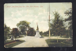 FORT WAYNE INDIANA NORTH SIDE PARK SOY RUN AVENUE VINTAGE POSTCARD 1907