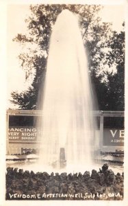 Sulphur Oklahoma Vendome Artesian Well Real Photo Vintage Postcard AA67155