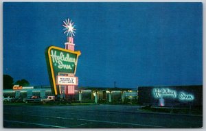 Huntsville Alabama 1960s Postcard Space Center Holiday Inn Motel