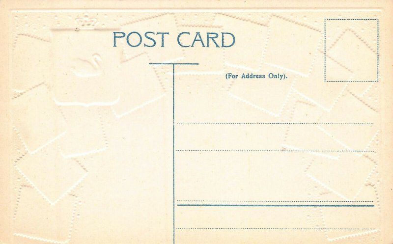 Western Australia Stamps on Embossed Postcard, Unused, Pub. by Ottmar Zieher