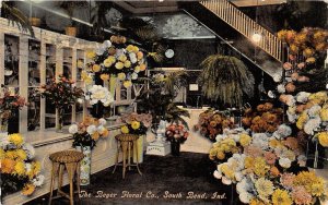 J51/ South Bend Indiana Postcard c1910 Beyer Floral Company Interior Store 372