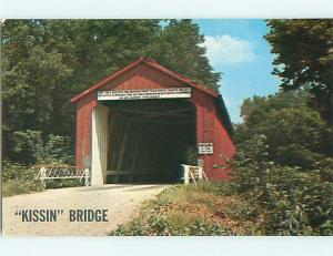 Unused Pre-1980 COVERED BRIDGE Princeton Illinois IL t7485