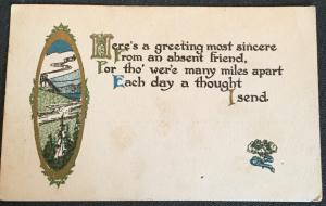 Vintage Postcard Used “Friendship” Handdrawn? LB