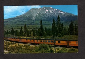 CA Mount Shasta Daylight Southern Pacific Railroad Train California Postcard