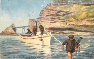 Postcard C-1910 France Sardine fishing Tuck Biarritz 22-12640