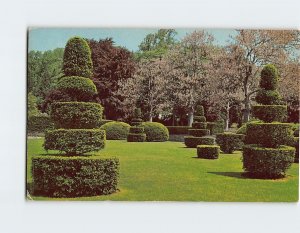 Postcard Topiary Garden in spring, Longwood Gardens, Kennett Square, PA