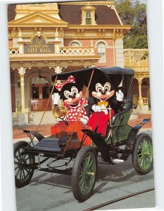 Postcard Touring Town Square Disneyland Anaheim California USA