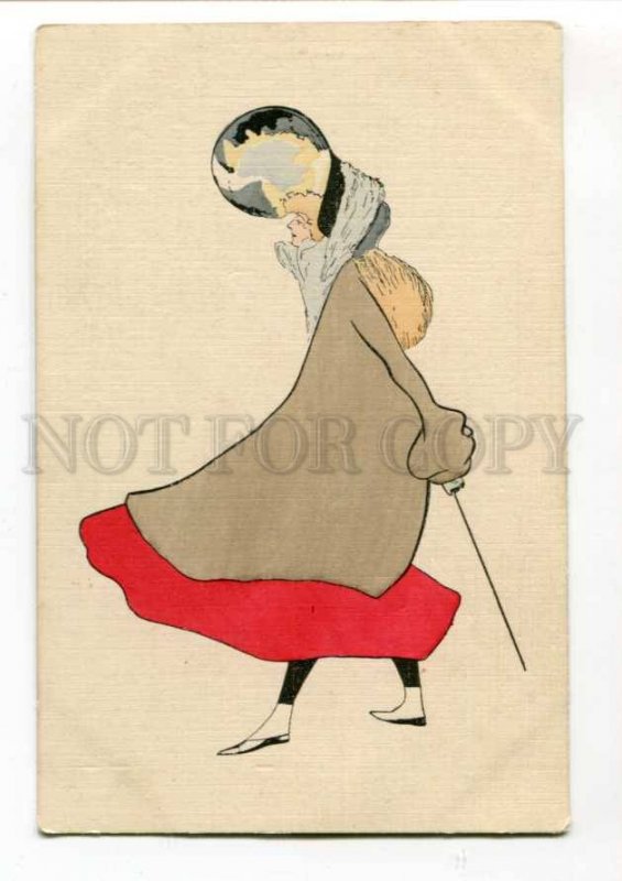 288408 ART NOUVEAU Fashion Lady Vintage Paul Bayer #1289 PC