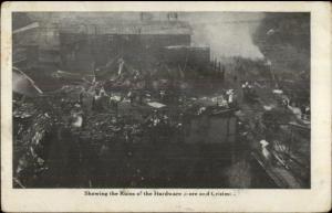 Fire Ruins - Publ by Newton Press Richford VT c1910 Postcard