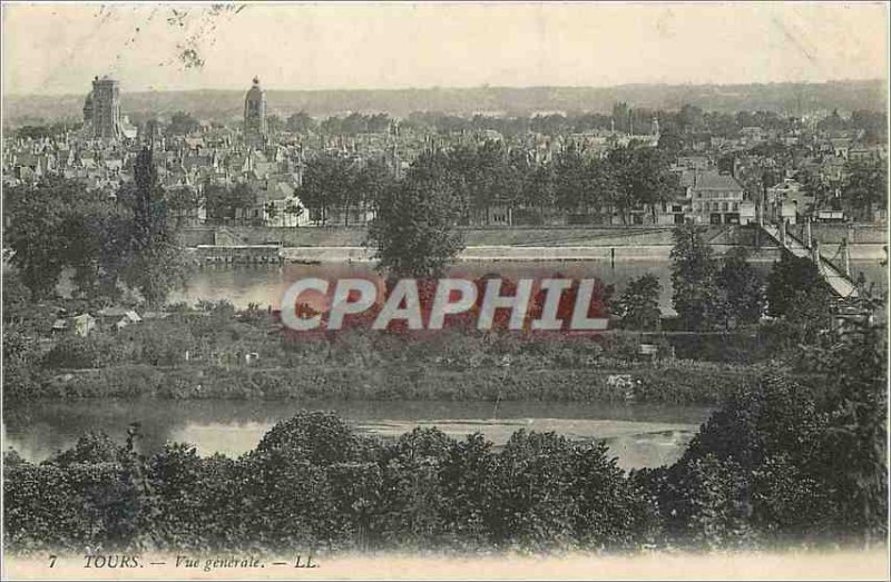 Postcard Old Tours Vue Generale